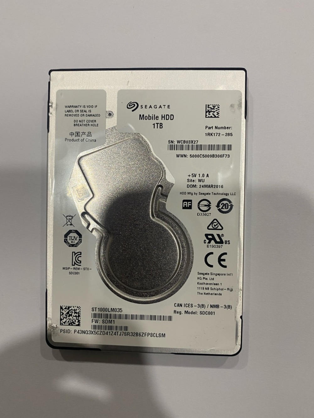Seagate Mobile ST1000LM035 1TB 2.5‘ SATA 6.0Gb 128MB Cache Hard Drive PC/MAC/PS4